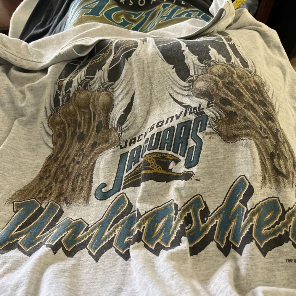 Jacksonville Jaguars Vintage 90s Banned Logo Salem Single Stitch USA T Shirt XL